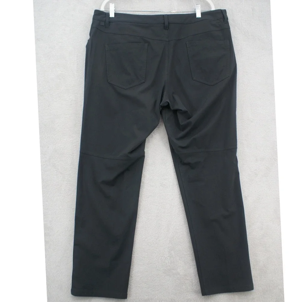 Lululemon Commission Pant Slim Black Warpstreme Mens 38x30 Trousers Team Issued